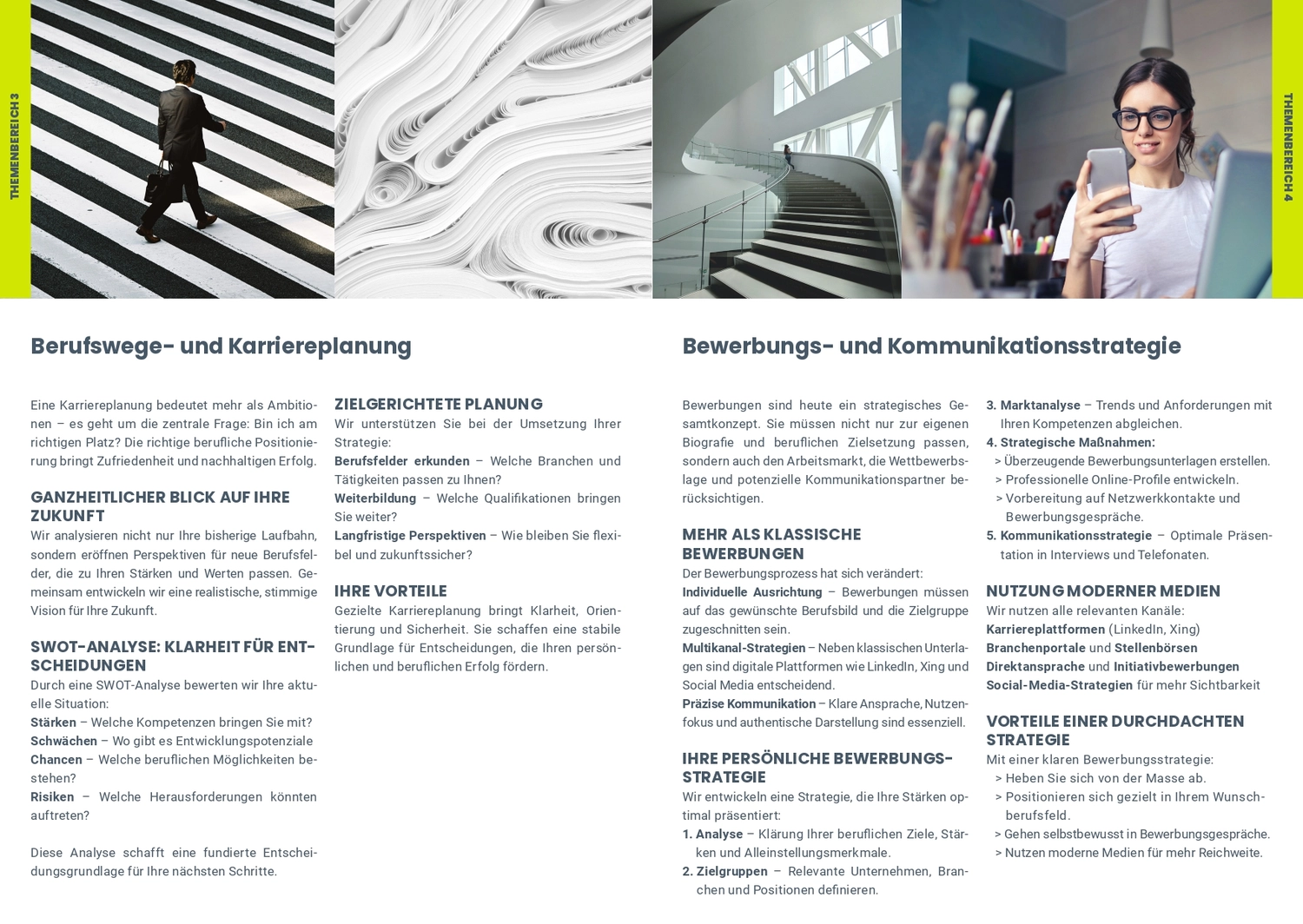 Ein Mann überzeugt ein Paar in einem Büro