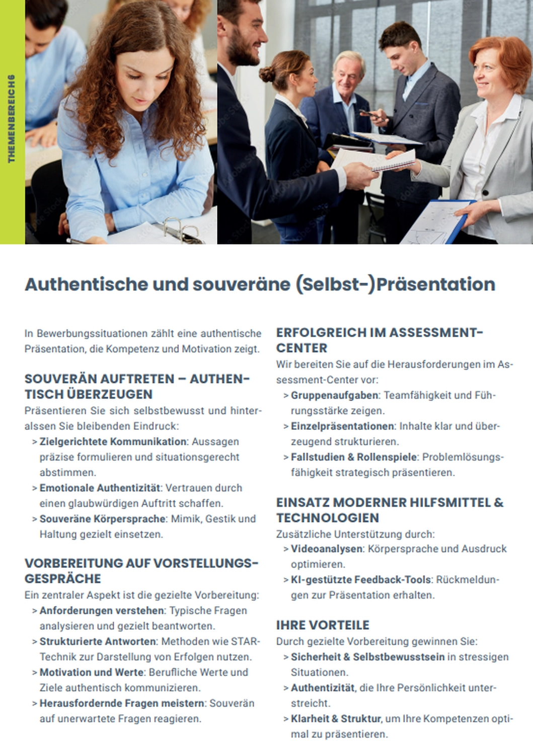 Ein Mann überzeugt ein Paar in einem Büro